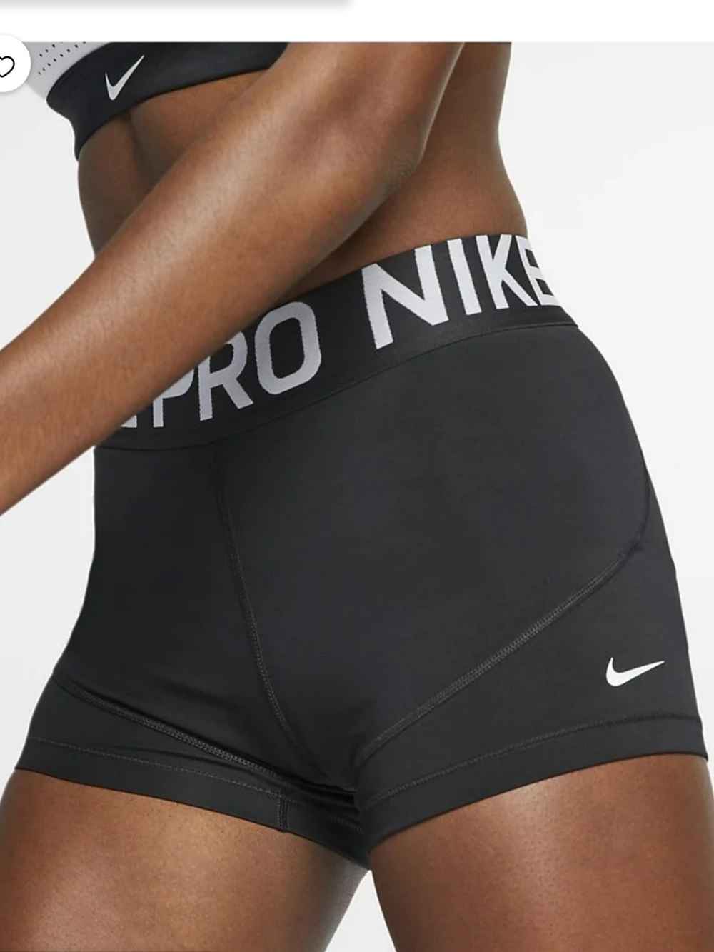 Nike Black Pro High-Waist Performance Bike Shorts